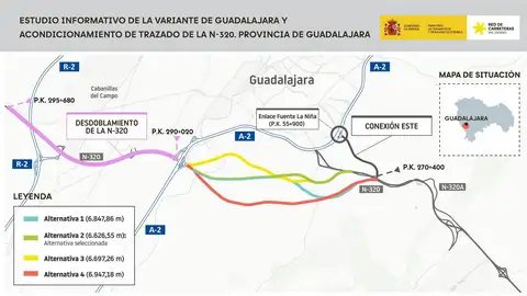 El Ministerio de Transportes aprueba el estudio informativo para la variante de la N320 de Guadalajara El Ministerio de Transportes aprueba el estudio informativo para la variante de la N320 de Guadalajara