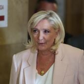 Marine Le Pen, a su llegada a la corte para escuchar el veredicto del juez.
