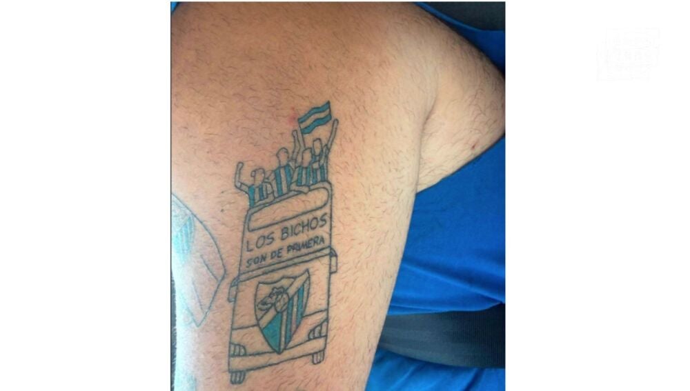 Detalle de uno de los tatuajes de Alfonso Landero/ Onda Cero Málaga