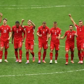 Los jugadores de Suiza celebran el pase a cuartos Los jugadores de Suiza celebran el pase a cuartos
