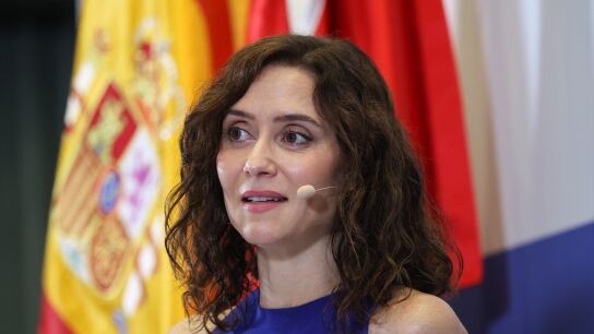 La presidenta de la Comunidad de Madrid, Isabel D&iacute;az Ayuso, participa en una conferencia en Madrid