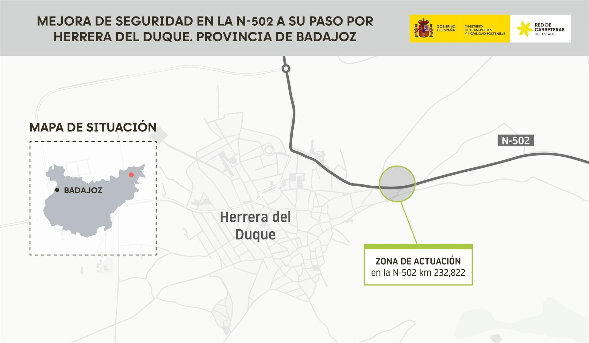 Aprobado el proyecto de mejora de seguridad en la N-502 a su paso por Herrera del Duque por 1,5 millones Aprobado el proyecto de mejora de seguridad en la N-502 a su paso por Herrera del Duque por 1,5 millones
