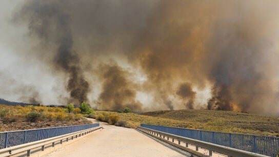 Vista del humo desde una zona de Los Gallardos/ REUTERS/Loyola Perez de Villegas Muniz