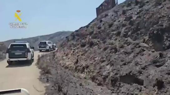 Imágenes de las batidas de la Guardia Civil en la zona de Los Gallardos.