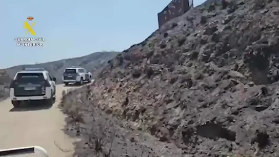 Imágenes de las batidas de la Guardia Civil en la zona de Los Gallardos. Imágenes de las batidas de la Guardia Civil en la zona de Los Gallardos.