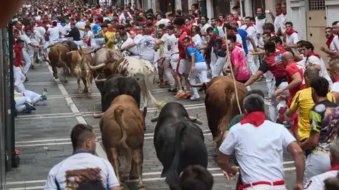 Cuarto encierro de los Sanfermines de 2026 Cuarto encierro de los Sanfermines de 2026/ Eduardo Sanz / Europa Press