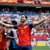Mikel Merino tras vencer a Bélgica Mikel Merino tras vencer a Bélgica