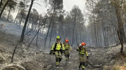 Controlado el incendio de Peñarroya de Tastavins Efectivos siguen trabajando en la zona del incendio