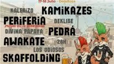 Kamikazes o Periferia estarán en el Tüpitanga Fext que reunirá en Deleitosa a once bandas de rock el 17 y 18 de julio Kamikazes o Periferia estarán en el Tüpitanga Fext que reunirá en Deleitosa a once bandas de rock el 17 y 18 de julio