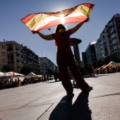 Aficionados de la selección española durante la celebración del partido entre España y Argentina, en el Movistar Arena, a 19 de julio de 2026, en Madrid