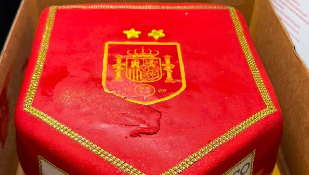 La tarta que Iberia le ha regalado a la selección española La tarta que Iberia le ha regalado a la selección española