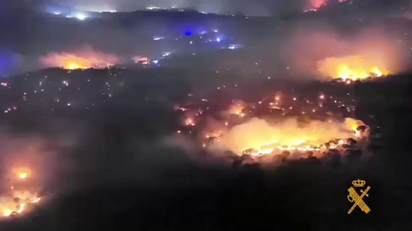 Impactantes imágenes aéreas del incendio grabadas que visibilizan la magnitud de la tragedia
