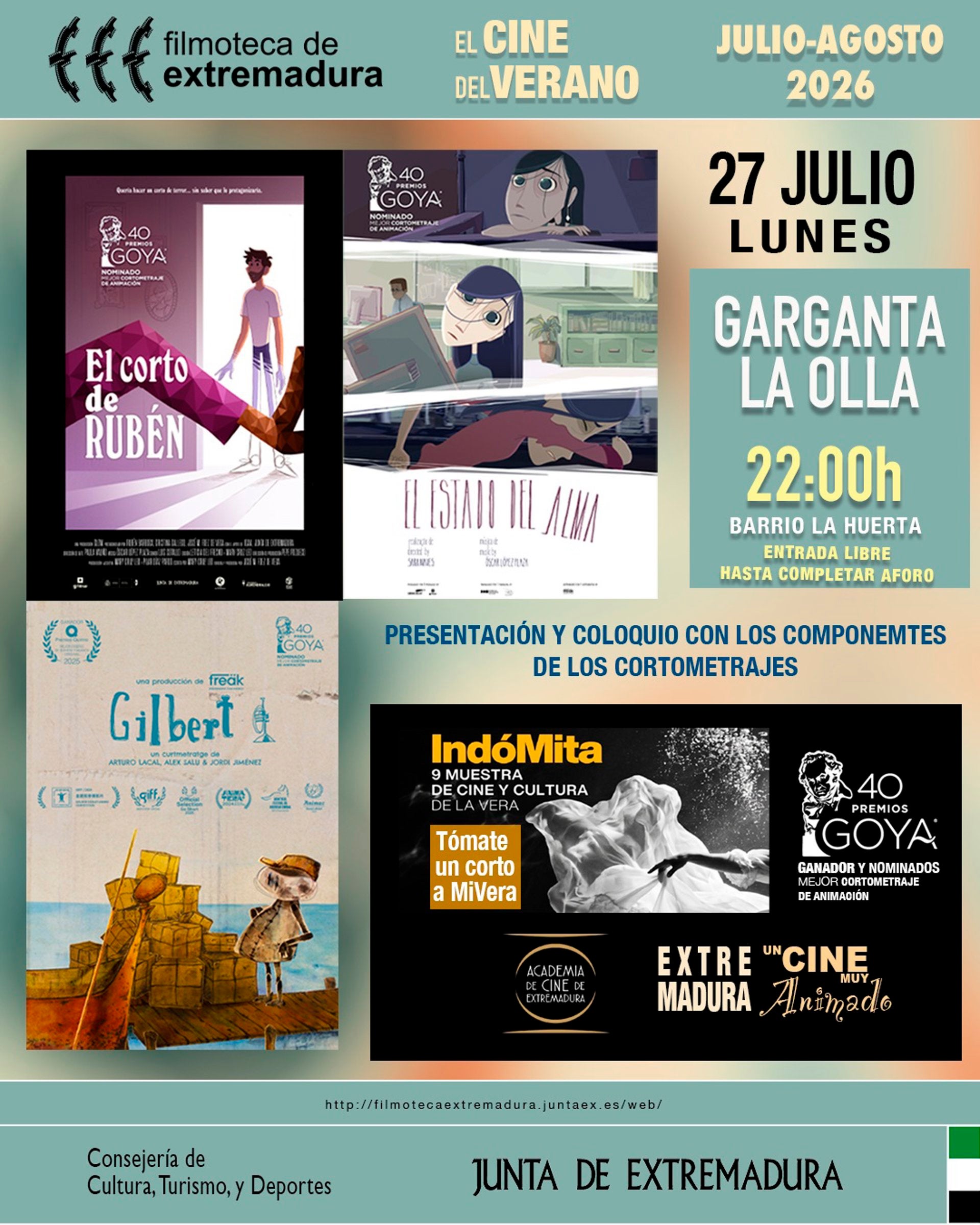 La Filmoteca de Extremadura lleva el mejor cine extremeño de animación a La Vera con dos actividades dentro de IndóMita La Filmoteca de Extremadura lleva el mejor cine extremeño de animación a La Vera con dos actividades dentro de IndóMita