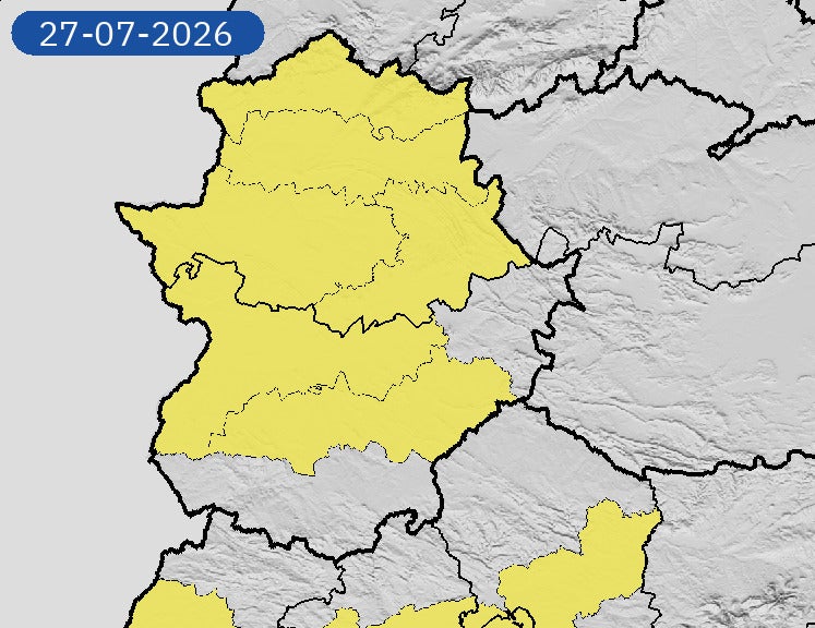 Este lunes Extremadura activará la alerta amarilla por altas temperaturas en todo el territorio salvo en La Sibera y Sur de Badajoz Este lunes Extremadura activará la alerta amarilla por altas temperaturas en todo el territorio salvo en La Sibera y Sur de Badajoz