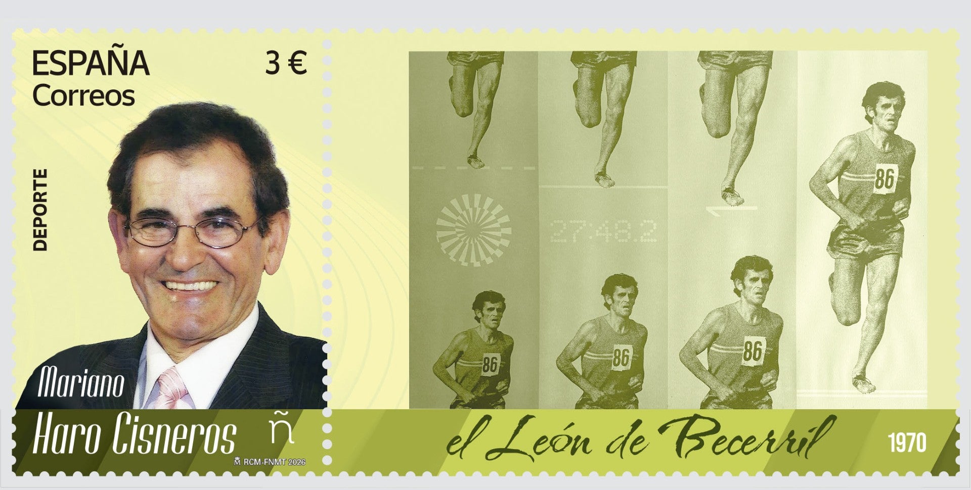 Correos emite un sello dedicado al atleta Mariano Haro Correos emite un sello dedicado al atleta Mariano Haro