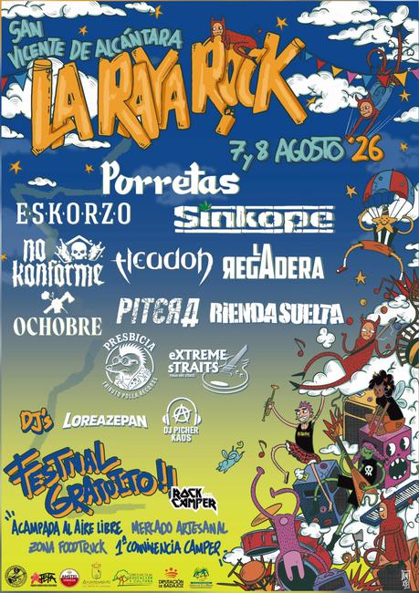 Sínkope, Porretas o Eskorzo en el Raya Rock de San Vicente de Alcántara el 7 y 8 de agosto Sínkope, Porretas o Eskorzo en el Raya Rock de San Vicente de Alcántara el 7 y 8 de agosto