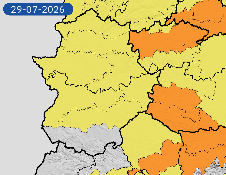 Este miércoles toda Extremadura permanecerá bajo alerta amarilla por altas temperaturas salvo el Sur de Badajoz sin avisos Este miércoles toda Extremadura permanecerá bajo alerta amarilla por altas temperaturas salvo el Sur de Badajoz sin avisos