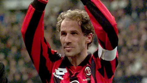 Imagen de Franco Baresi con el Milan. Imagen de Franco Baresi con el Milan.