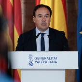 El president de la Generalitat, Juanfran Pérez Llorca, ha comparecido este viernes ante los medios de comunicación. 