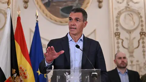 Pedro Sánchez durante una comparecencia. Pedro Sánchez durante una comparecencia.