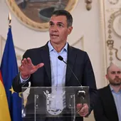 Pedro Sánchez durante una comparecencia. Pedro Sánchez durante una comparecencia.