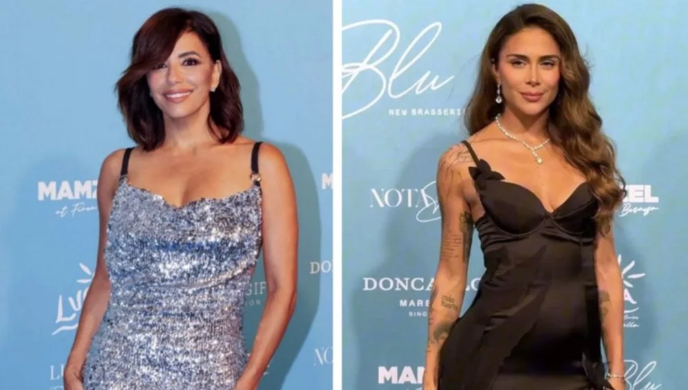 Longoria y Greeicy durante la Gala. Longoria y Greeicy durante la Gala.