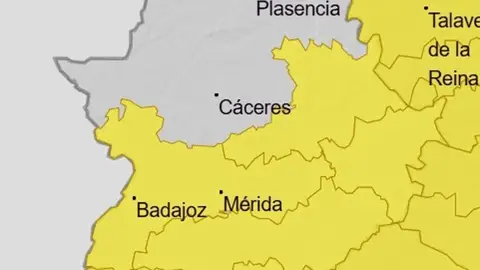 Toda Extremadura bajo alerta amarilla por altas temperaturas este viernes, salvo la meseta cacereña y los Valles de Tajo y Alagón Toda Extremadura bajo alerta amarilla por altas temperaturas este viernes, salvo la meseta cacereña y los Valles de Tajo y Alagón