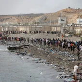 Llegada masiva de migrantes a la costa de Ceuta. Llegada masiva de migrantes a la costa de Ceuta.