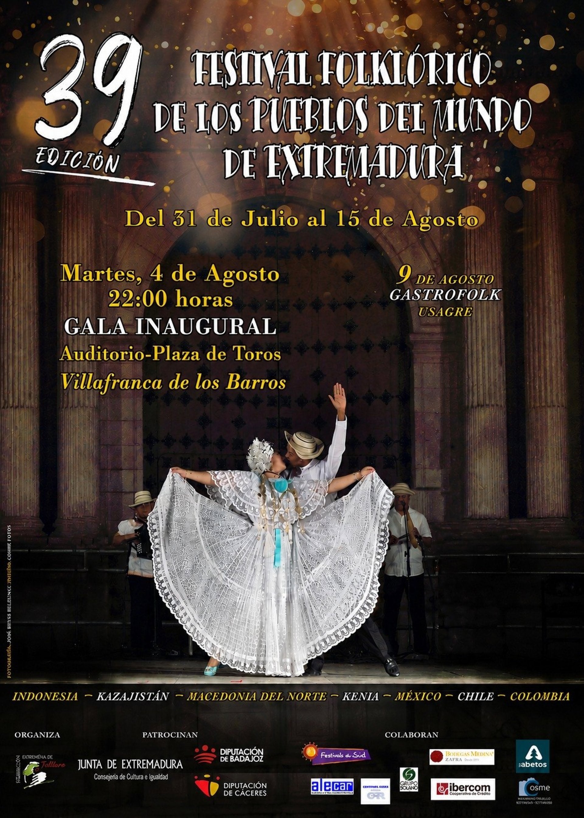 El 39 Festival Folklórico de los Pueblos del Mundo celebrará su gala inaugural este martes en Villafranca El 39 Festival Folklórico de los Pueblos del Mundo celebrará su gala inaugural este martes en Villafranca