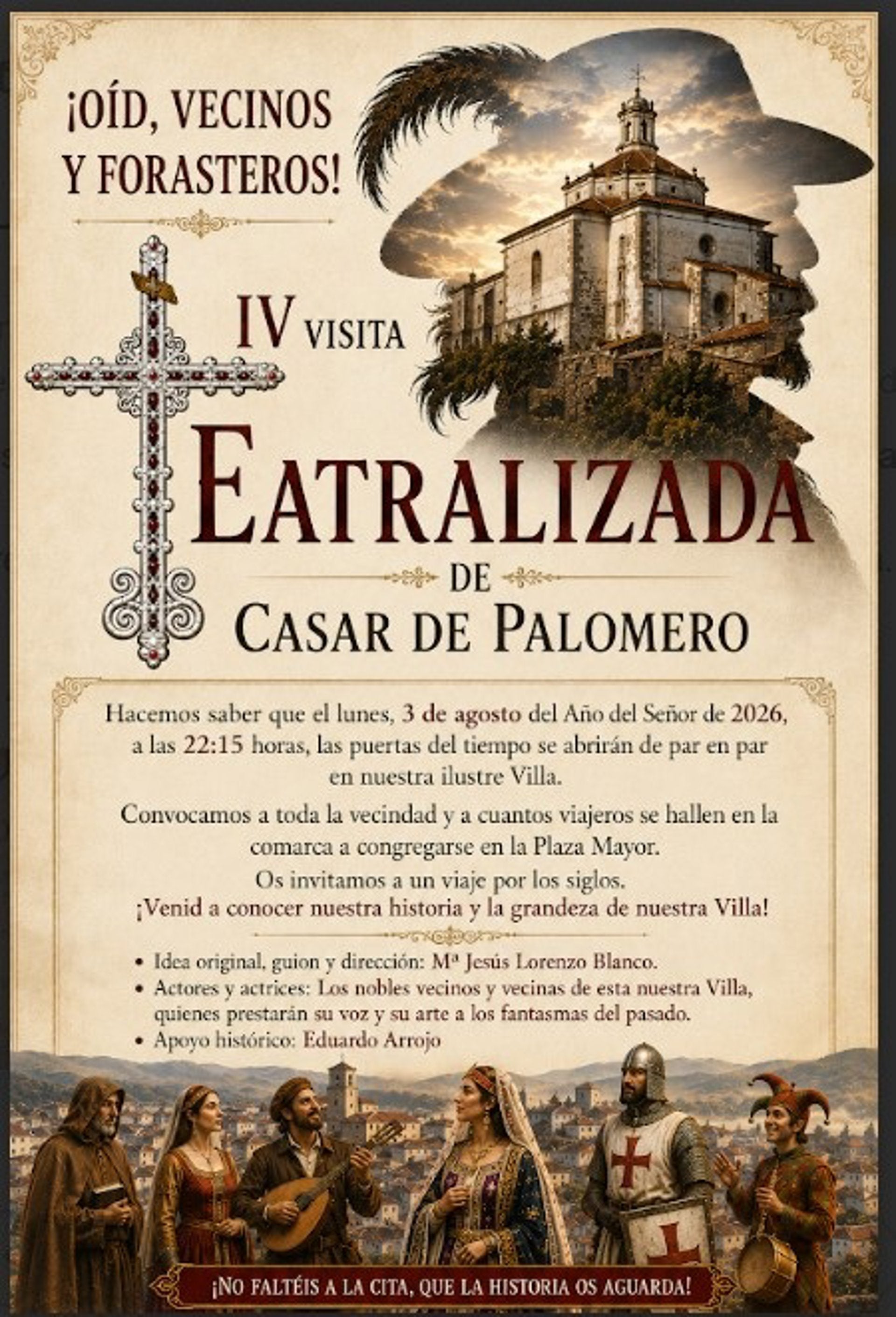 Vecinos de Casar de Palomero protagonizan este lunes una visita teatralizada por las calles de la localidad Vecinos de Casar de Palomero protagonizan este lunes una visita teatralizada por las calles de la localidad