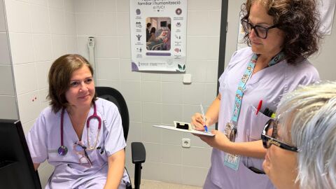 Profesionales en la Consulta Post-UCI del Hospital de la Ribera