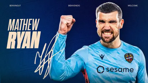 El Levante UD acuerda el regreso del portero Mathew Ryan El Levante UD acuerda el regreso del portero Mathew Ryan