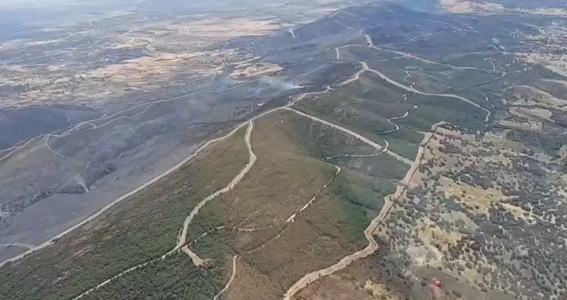 La Junta de Extremadura da por controlado el incendio de Casas de Millán La Junta de Extremadura da por controlado el incendio de Casas de Millán