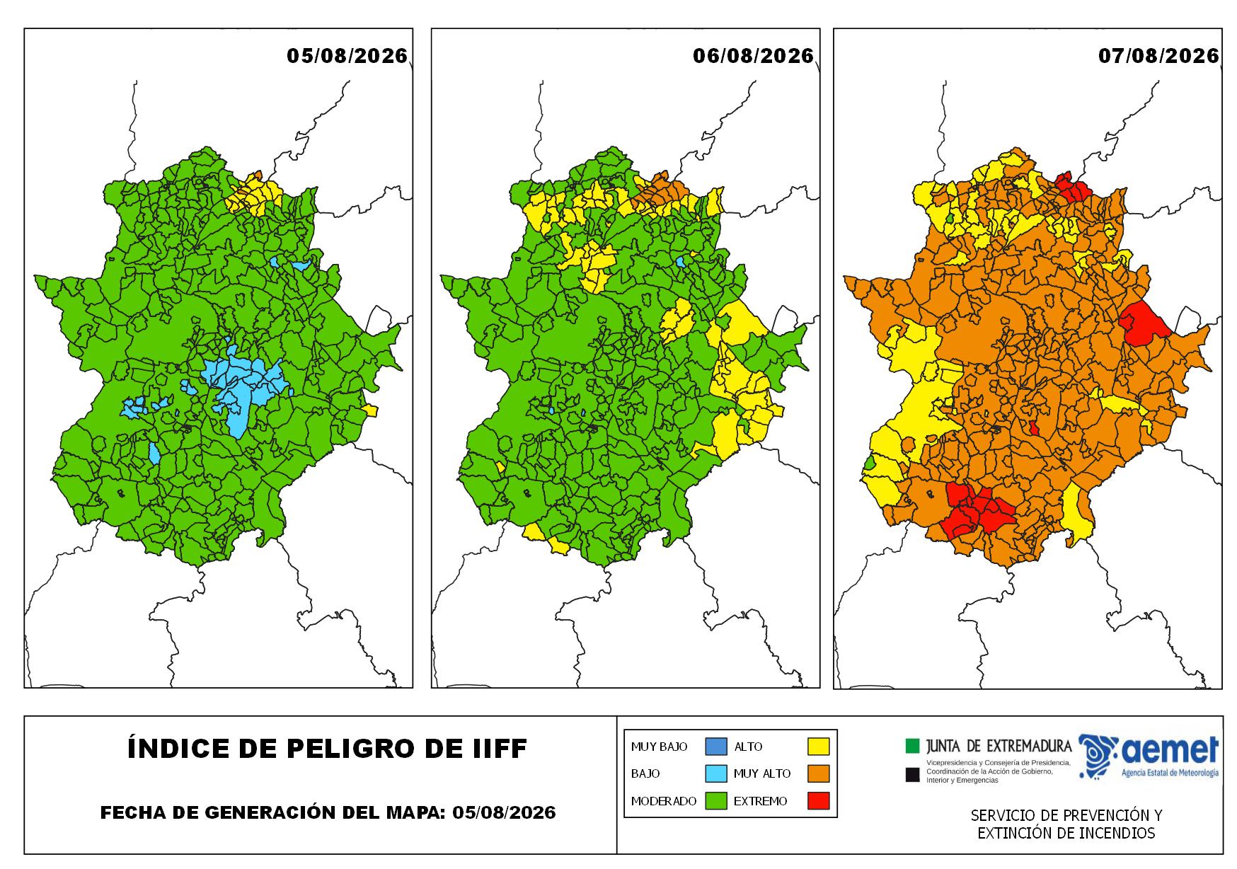 El riesgo de incendio forestal se sitúa en moderado en Extremadura este miércoles y jueves, el viernes se complicará la situación El riesgo de incendio forestal se sitúa en moderado en Extremadura este miércoles y jueves, el viernes se complicará la situación
