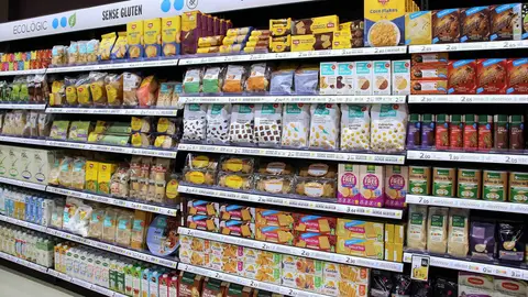 Productos sin gluten en un supermercado de Caprabo Productos sin gluten en un supermercado de Caprabo/ CAPRABO/Europa Press