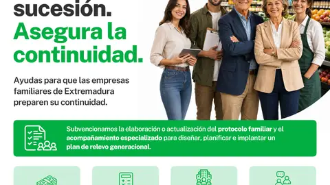 La Junta de Extremadura destina 500.000 euros para impulsar el relevo generacional en las empresas familiares La Junta de Extremadura destina 500.000 euros para impulsar el relevo generacional en las empresas familiares