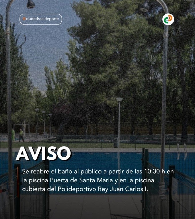 Reabren al público las piscinas municipales de Ciudad Real Reabren al público las piscinas municipales de Ciudad Real
