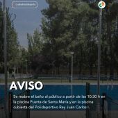 Reapertura de las piscinas municipales
