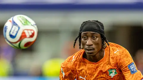 Yan Diomande durante un partido del Mundial de Estados Unidos, México y Canadá. Yan Diomande durante un partido del Mundial de Estados Unidos, México y Canadá.