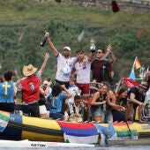 Walter Bouzán y Alberto Llera celebran su victoria