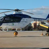 Un helicóptero medicalizado acudió al lugar del suceso Un helicóptero medicalizado acudió al lugar del suceso