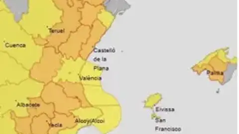 La Comunitat Valenciana está en aviso naranja por tormentas fuertes que pueden ir acompañadas de granizo La Comunitat Valenciana está en aviso naranja por tormentas fuertes que pueden ir acompañadas de granizo