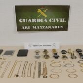 Objetos intervenidos por la Guardia Civil
