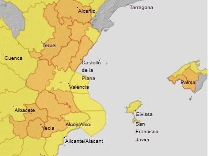 Castellón, en aviso naranja por lluvias y tormentas con granizo y rachas muy fuertes Castellón, en aviso naranja por lluvias y tormentas con granizo y rachas muy fuertes