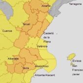Castellón, en aviso naranja por lluvias y tormentas con granizo y rachas muy fuertes
