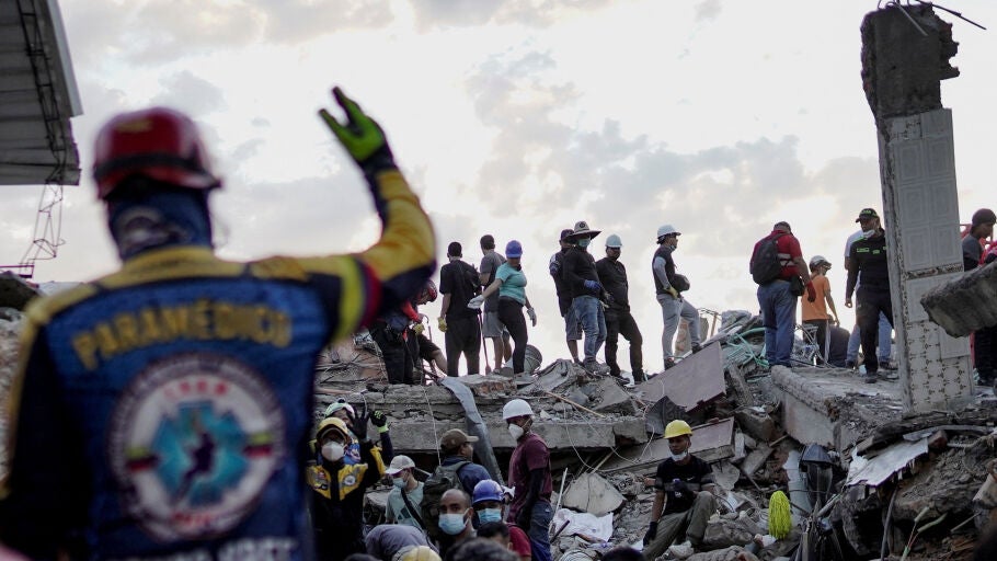 Imagen tras el terremoto en Colombia.