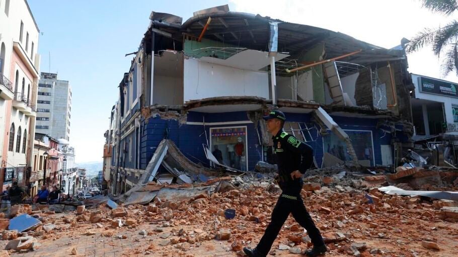 Imagen del terremoto de Colombia