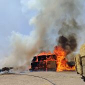 Incendio en una granja en Membrilla