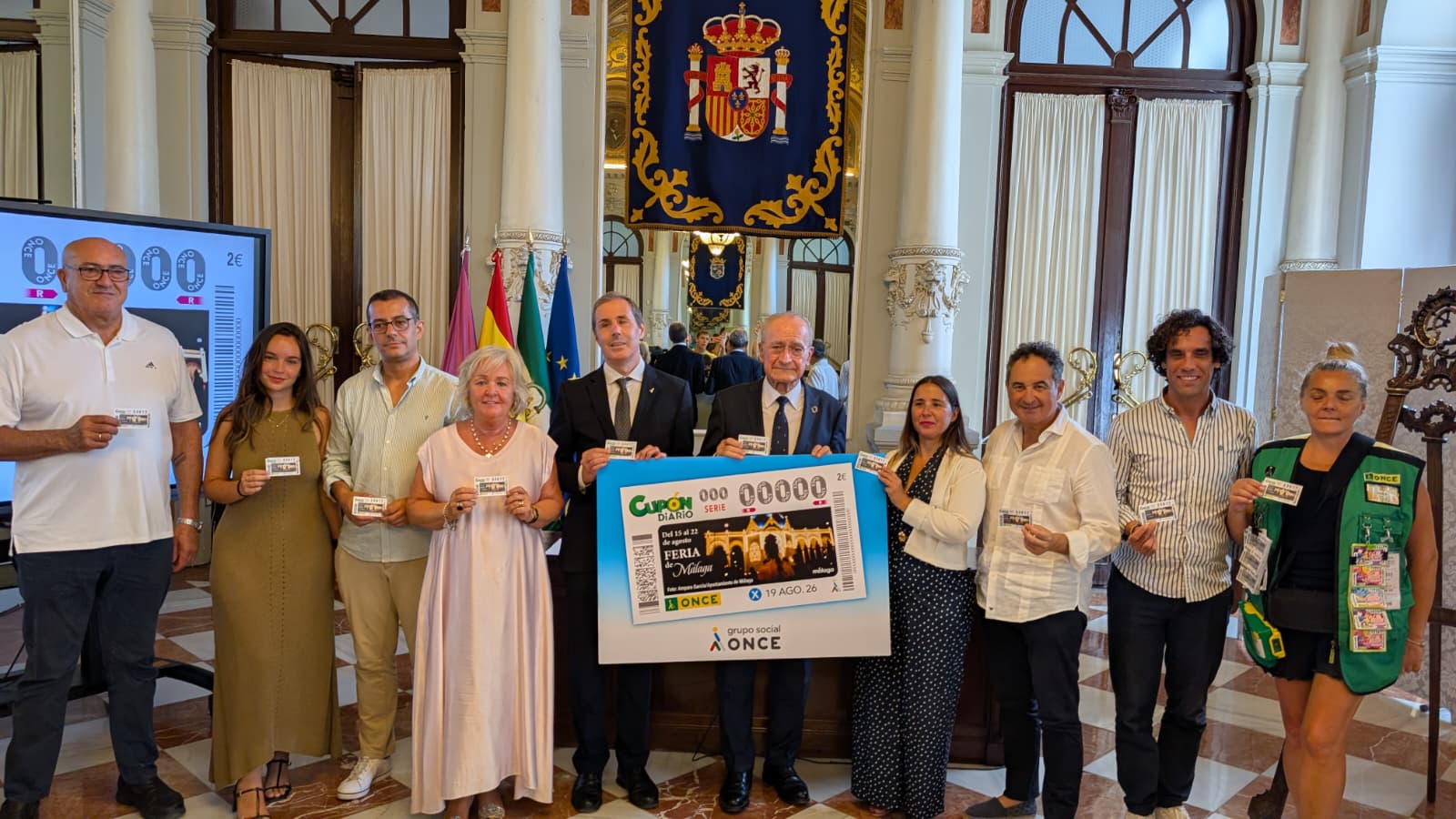 El cupón de la ONCE lleva la Feria de Málaga a toda España El cupón de la ONCE lleva la Feria de Málaga a toda España