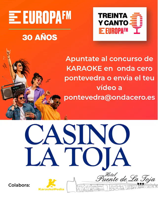 Europa FM busca en Pontevedra a la estrella del karaoke con 'Treinta y Canto', el gran concurso por nuestros 30 años Europa FM busca en Pontevedra a la estrella del karaoke con 'Treinta y Canto', el gran concurso por nuestros 30 años